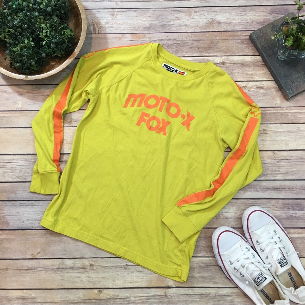 Size Large Moro-X Fox Racing Yellow Boys T-Shirt